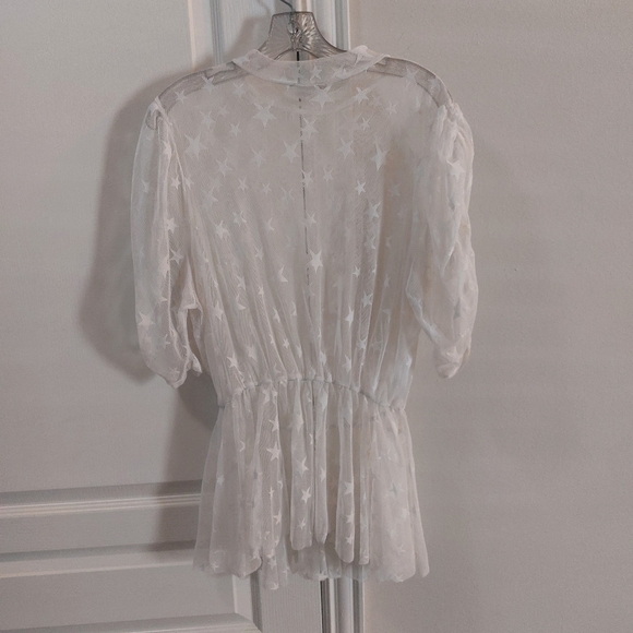 The Curve by Judani Beautiful Mesh lightweight Blouse Plus Size 3X - Picture 8 of 11